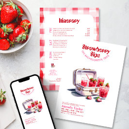 Jordgubbs Henparty Resplan Helgutflykt Inbjudningar