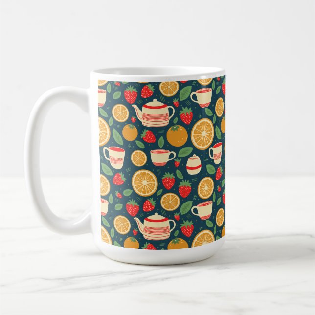 Jordgubbs Orange Teklock Kaffemugg (Vänster)