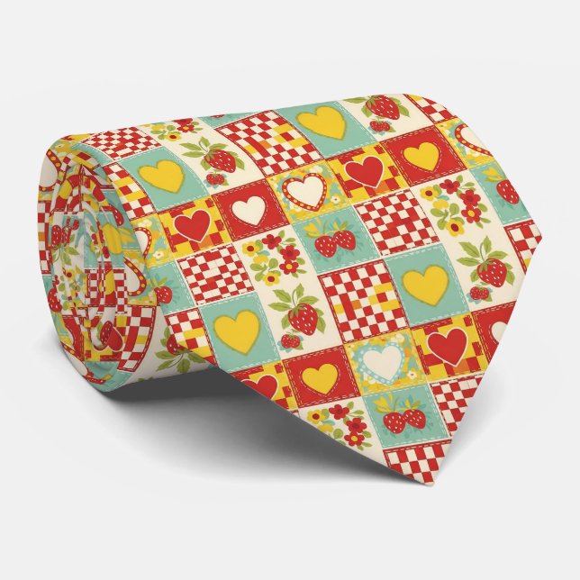 Jordgubbs Patchwork Picknick (2) Slips (Rullad)