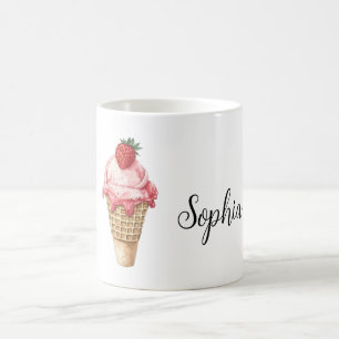 Jordgubbs Rosa Glasskone Kaffemugg