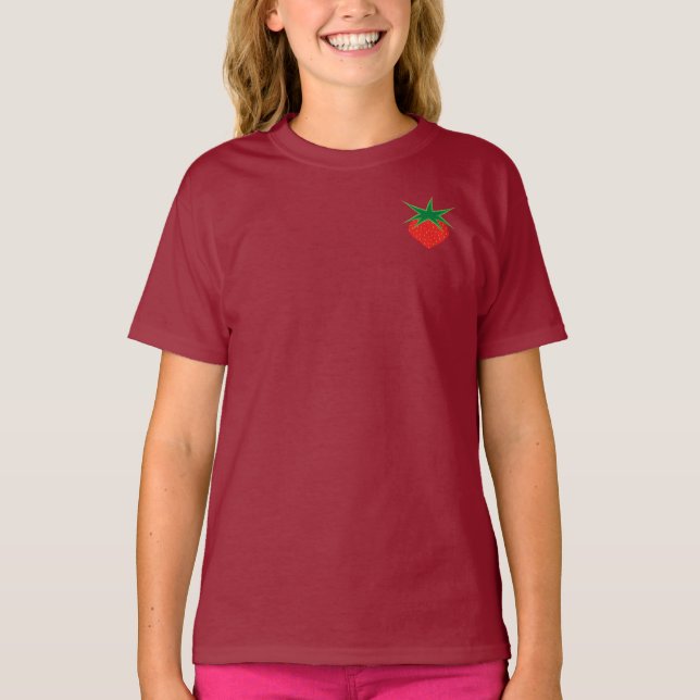 Jordgubbs T-Shirt för barn (Framsida)