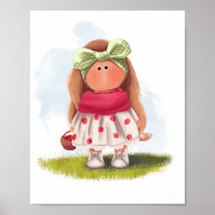 Jordgubbs Tilda-docka Poster