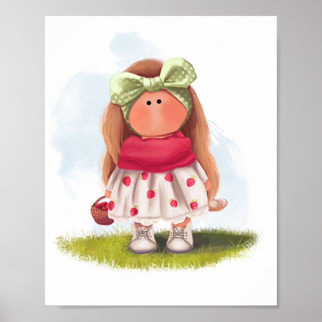 Jordgubbs Tilda-docka Poster (Framsidan)