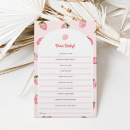 Jordgubbsälskade Bebisönskningar Baby Shower Lek