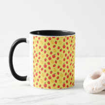 Jordgubbsäpplen Frukt Bär Tecknad på Gul