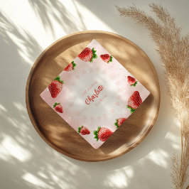 Jordgubbsbabykläder Pappersservett