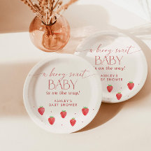 Jordgubbsbabyskor, berry Girl Baby Shower