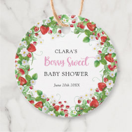 Jordgubbsbabyskor Berry Sweet Gåvor Etiketter