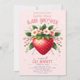 Jordgubbsbabyskor | Berry Sweet-inbjudan Inbjudningar