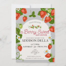 Jordgubbsbabyskor | Berry Sweet Inbjudningar