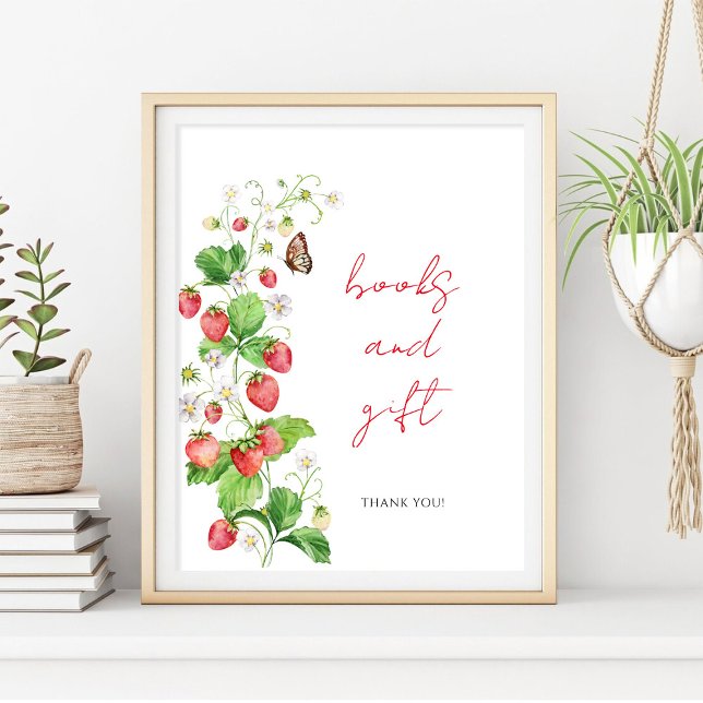 Jordgubbsbabyskor Bokar och Gift Poster (Skapare uppladdad)