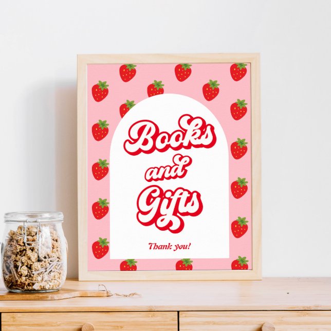 Jordgubbsbabyskor Bokar och Gift Poster (Skapare uppladdad)