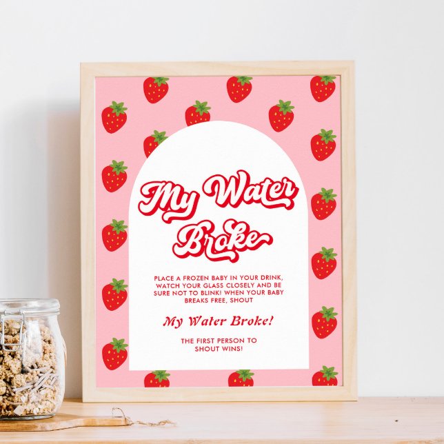 Jordgubbsbabyskor min Fattiga lek i Vatten Poster (Skapare uppladdad)