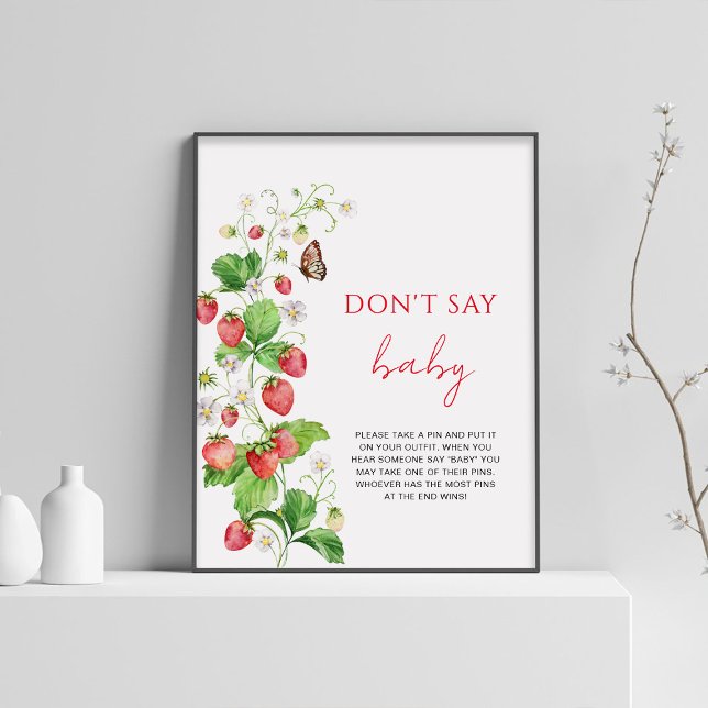 Jordgubbsbabyskor Säg inte baby Poster (Skapare uppladdad)