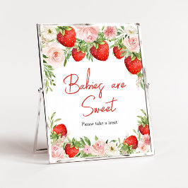 Jordgubbsbabyskor Spädbarn är sötade Poster