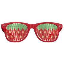 Jordgubbsbakgrund Mönster Retro Sunglass