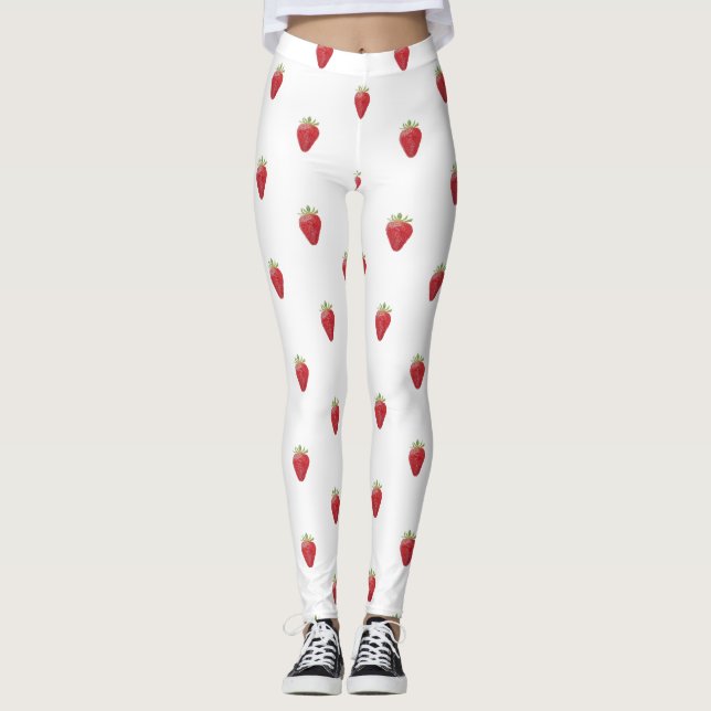 Jordgubbsbalkar Leggings (Framsida)