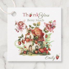 Jordgubbsbär Berry Sweet Girls första födelsedag Gåvor Etiketter