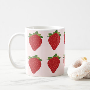 Jordgubbsbär, berusfrukt, röntgenfrukt, jordgubbar kaffemugg