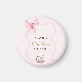 Jordgubbsbär,Gås,Bow Ram Dots Baby Shower Magnet