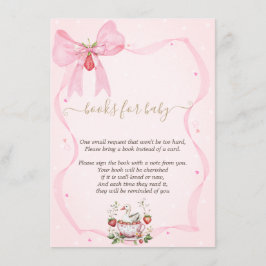 Jordgubbsbär,Gås,Bow Ram Dots Baby Shower Tilläggskort