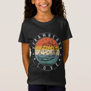Jordgubbsbär Kärlek Strawberry Heart Kärlek Smilin T Shirt