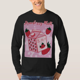 Jordgubbsbär Mjölk japanska Retro 90-talet Anime F T Shirt