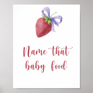 Jordgubbsbär - namn som baby mat poster