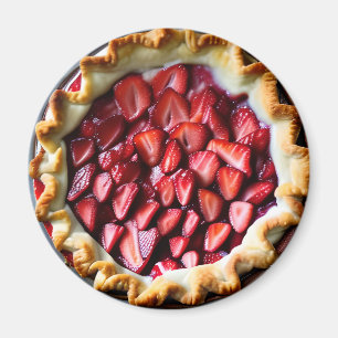 Jordgubbsbär Paj med Crust Magnet
