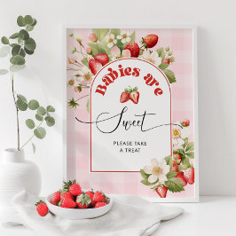 Jordgubbsbär, sött baby Spädbarn är söta Poster