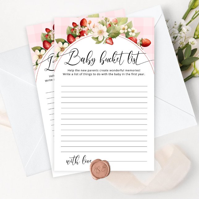 Jordgubbsbergsbär, sött baby-tema baby-bucket (Skapare uppladdad)