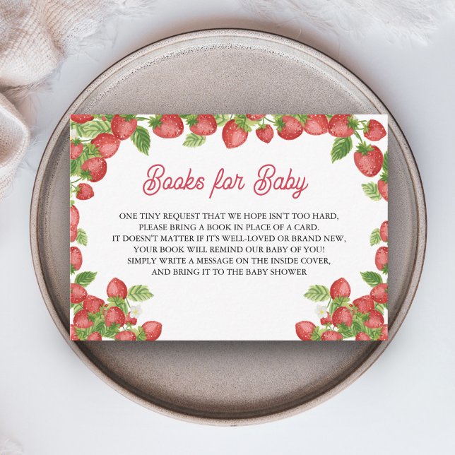 Jordgubbsberry Berry Sweet Baby Shower Bokar för B Tilläggskort (Skapare uppladdad)