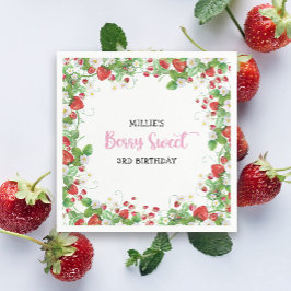 Jordgubbsberry Berry Sweet Birthday Pappersservett