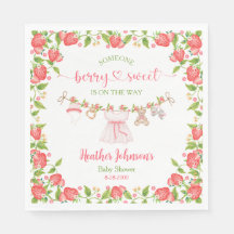 Jordgubbsberry Berry Sweet Clothesline Baby Shower