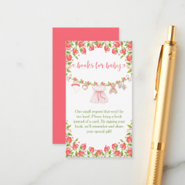 Jordgubbsberry Berry Sweet Clothesline Baby Shower Tilläggskort