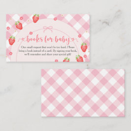 Jordgubbsberry Berry Sweet Flicka Baby Shower Tilläggskort