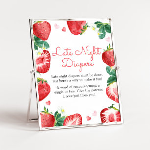 Jordgubbsberry Berry Sweet Late Night Diaper Poster