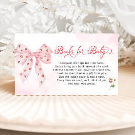 Jordgubbsberry Berry Sweet Rosa Bow Bokar för Baby Tilläggskort