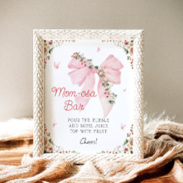 Jordgubbsberry Berry Sweet Rosa Bow Mamma-osa Pub Poster
