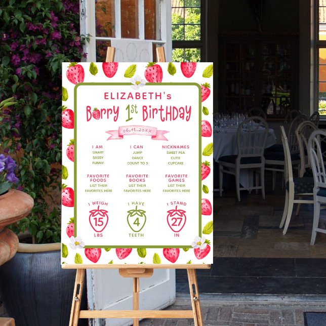 Jordgubbsberry - första födelsemodelstenen poster (Skapare uppladdad)