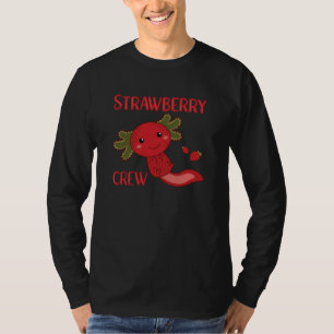 Jordgubbsbesättning Kawaii Axolotl Berry Cute T Shirt
