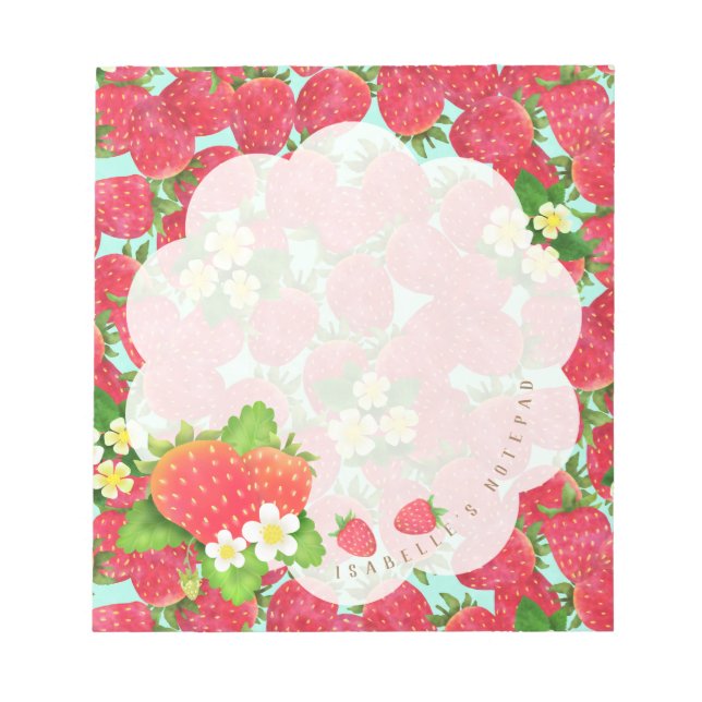 Jordgubbsblå Anteckningsblock (Framsida)