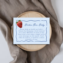 Jordgubbsblå Bebis Shower Böcker För Bebis Bibliot