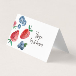 Jordgubbsblåbär Livsmedelsmärke Tält Berry Sweet Visitkort