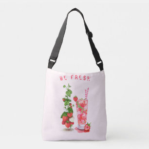 Jordgubbsblåsbär (Drink Fruits Crossbody Bag) Axelväska