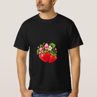 Jordgubbsblommig T-Shirt