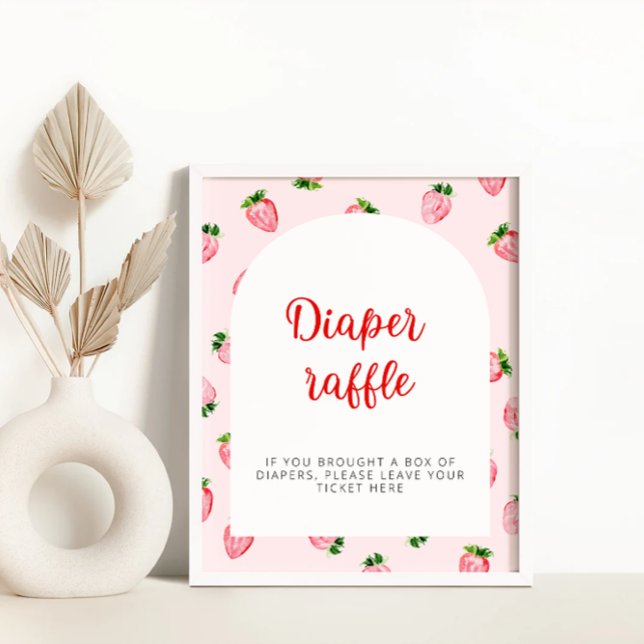 Jordgubbsdagbok Raffle, sommarbabystövel Poster (Skapare uppladdad)