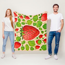 Jordgubbsdaggregat Fleecefilt