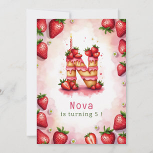Jordgubbsdagsinbjudan Brev N-kummeltema Inbjudningar