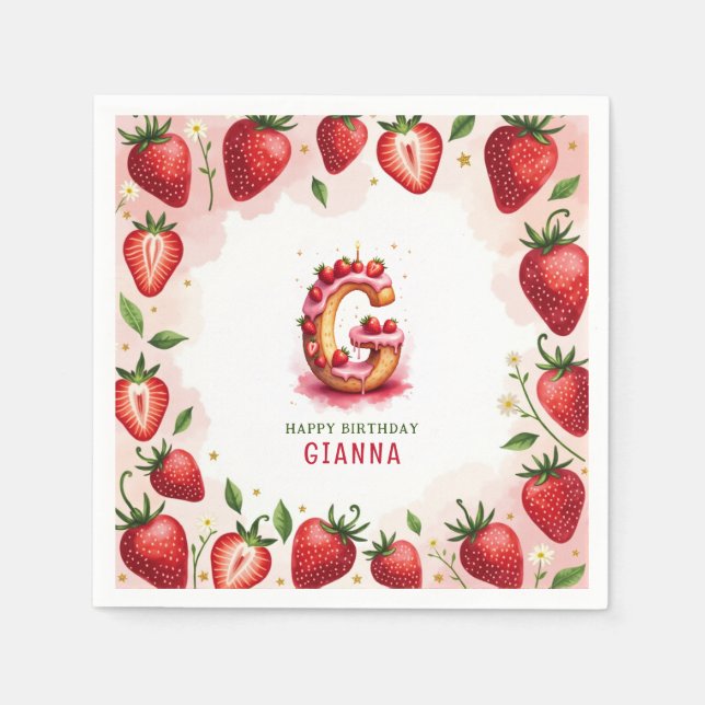 Jordgubbsdagstidning Pappersservett G-kummel (Framsidan)